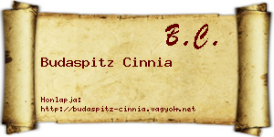 Budaspitz Cinnia névjegykártya